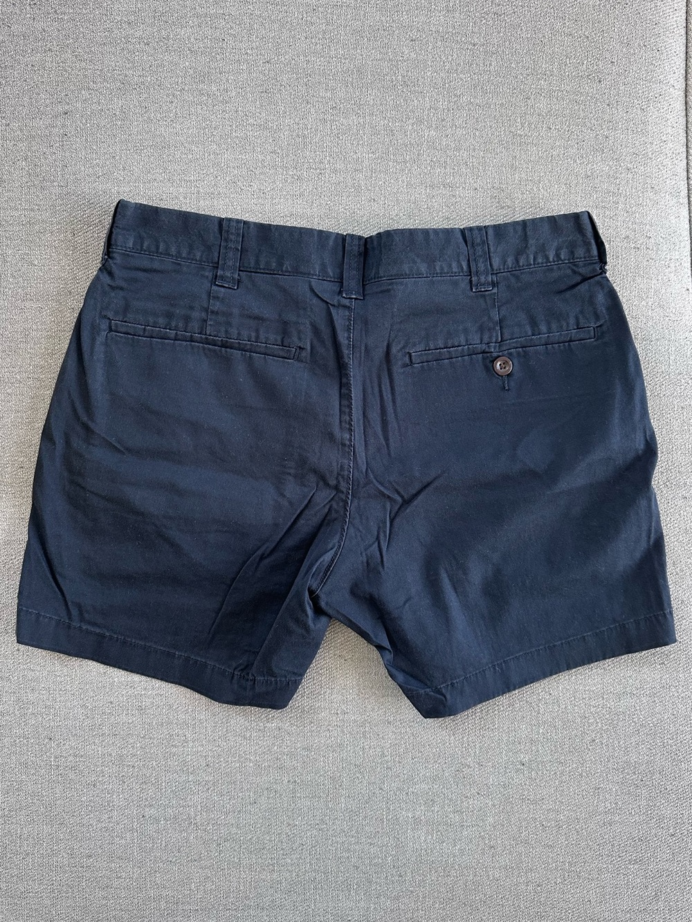J. Crew Navy Flat-Front Cotton Chino Shorts - Picture 3 of 5